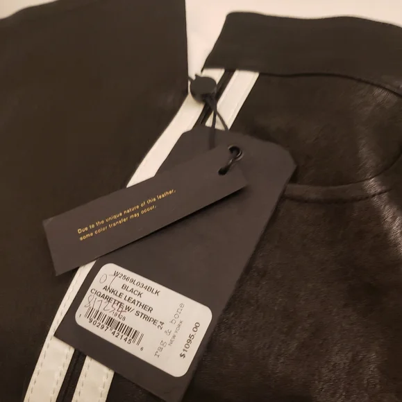Rag & Bone Black Lamb Leather Cigarette Pants NWT!